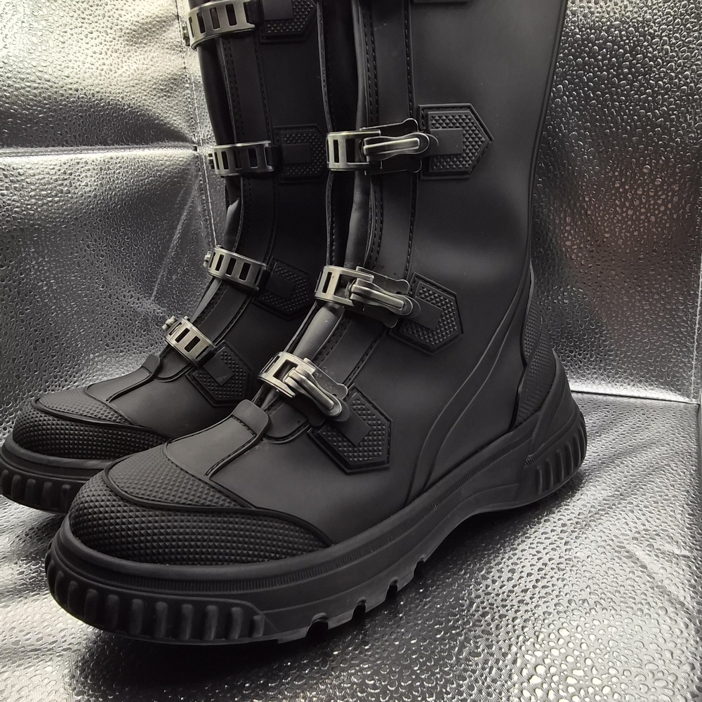 Dior Black Ankle Boots with Silver Buckles